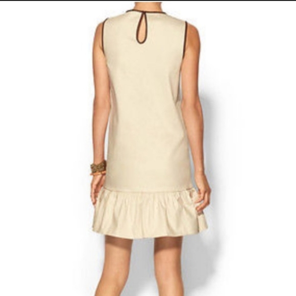 [Kate Spade] drop-waist leather trim dress 12 - Picture 10 of 13